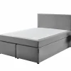 Boxspring BX890  140x200cm - stof - lichtgrijs