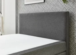 Boxspring BX890  120x200cm - stof - middengrijs