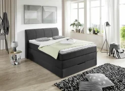 Boxspring BX1440 100x200cm met opbergruimte stof antraciet