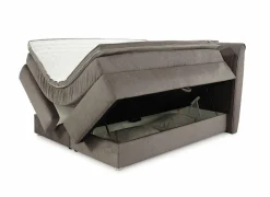 Boxspring Caren Normal 160x200cm - stof - taupe met opbergruimte