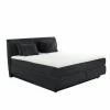 Boxspring Carla Max 180x200cm - stof - micro zwart  met opbergruimte