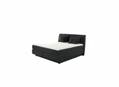 Boxspring Carla Mix 180x200cm - stof - micro zwart met opbergruimte