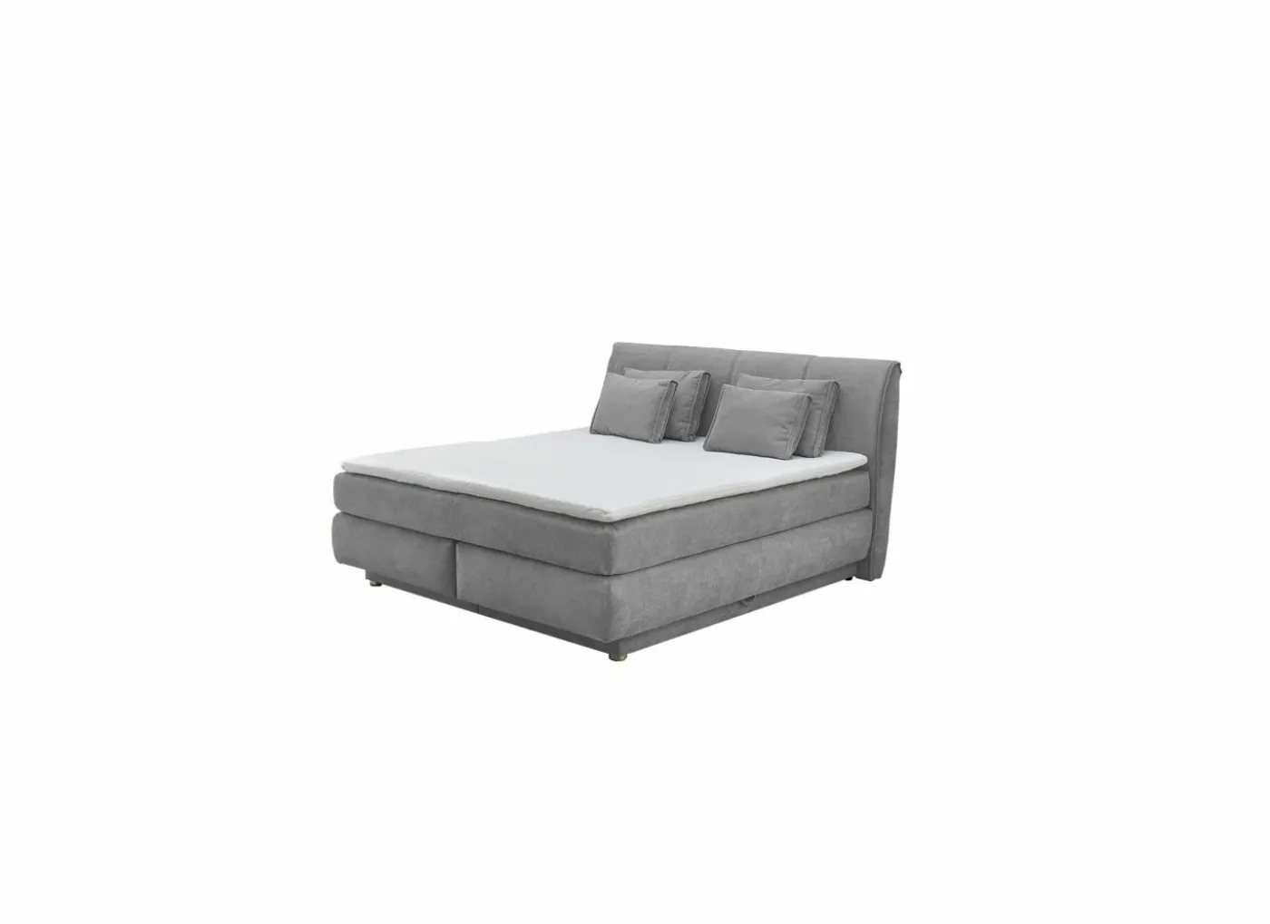 Boxspring Carla Mix 180x200cm - stof - micro grijs met opbergruimte