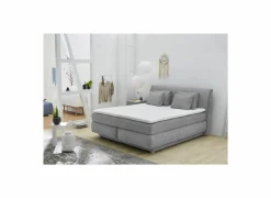 Boxspring Carla Mix 160x200cm - stof - grijs met opbergruimte