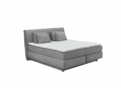 Boxspring Carla normal 180x200cm - stof - micro grijs met opbergruimte