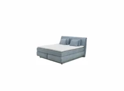Boxspring Carla Normal 160x200cm - stof - lichtblauw met opbergruimte
