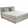 Boxspring Carla normal 180x200cm - stof - beige met opbergruimte