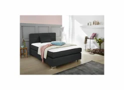 Boxspring Emilia 140x200cm - stof - antraciet