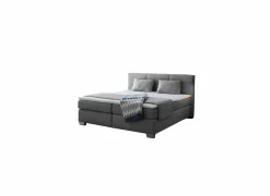 Boxspring Emilia 160x200cm - stof - grijs