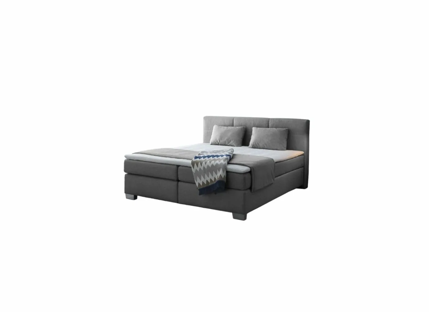 Boxspring Emilia 160x200cm - stof - grijs
