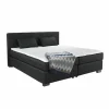 Boxspring Emilia 180x200cm - stof - antraciet