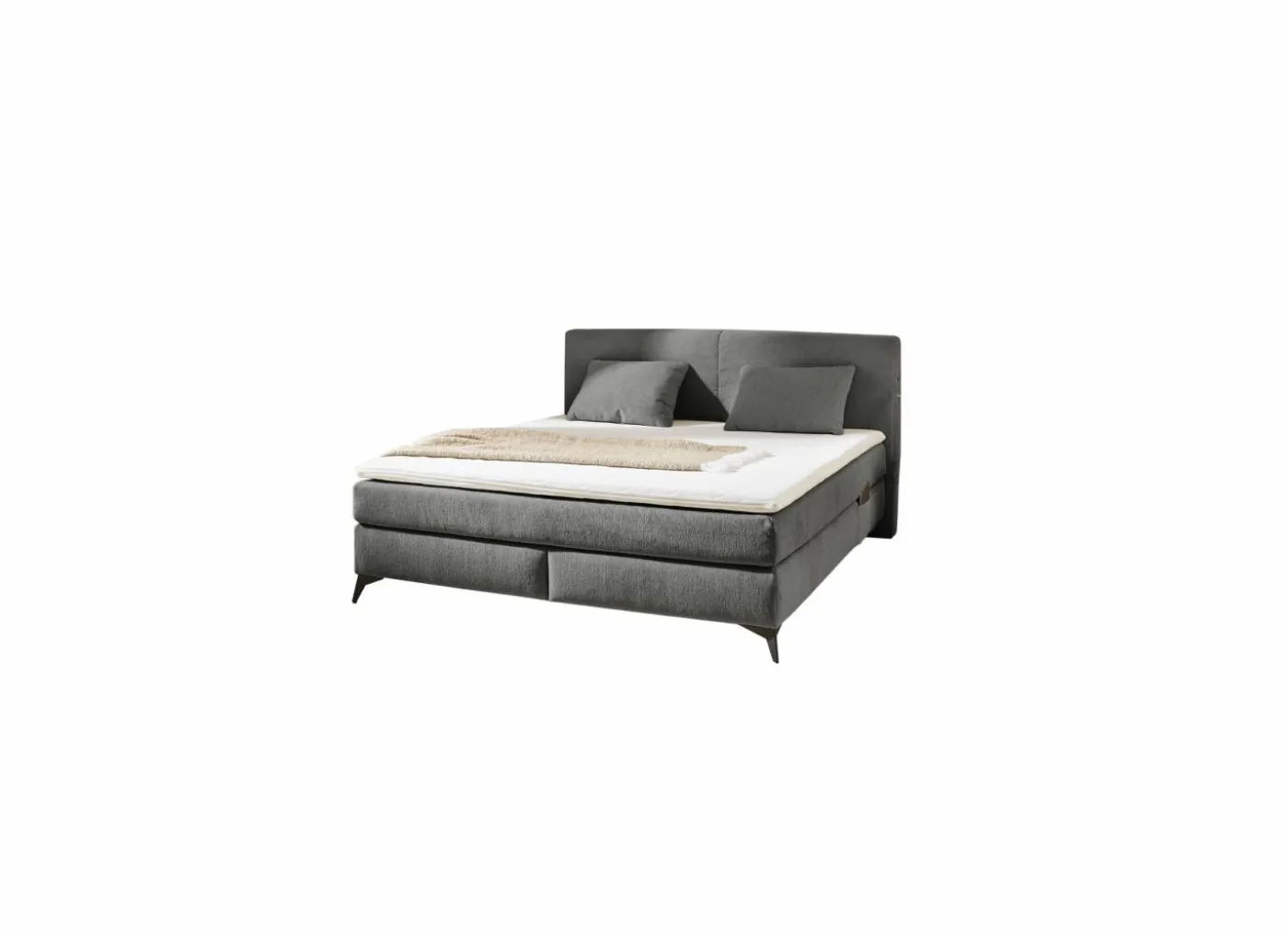 Boxspring Kira Mix 180x200cm - stof - donkergrijs