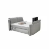 Boxspring Moviestar Normal 180x200cm - stof - lichtgrijs met tv-lift
