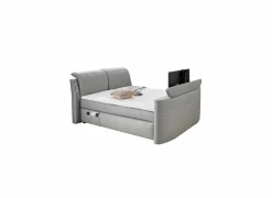 Boxspring Moviestar Normal 180x200cm - stof - lichtgrijs met tv-lift