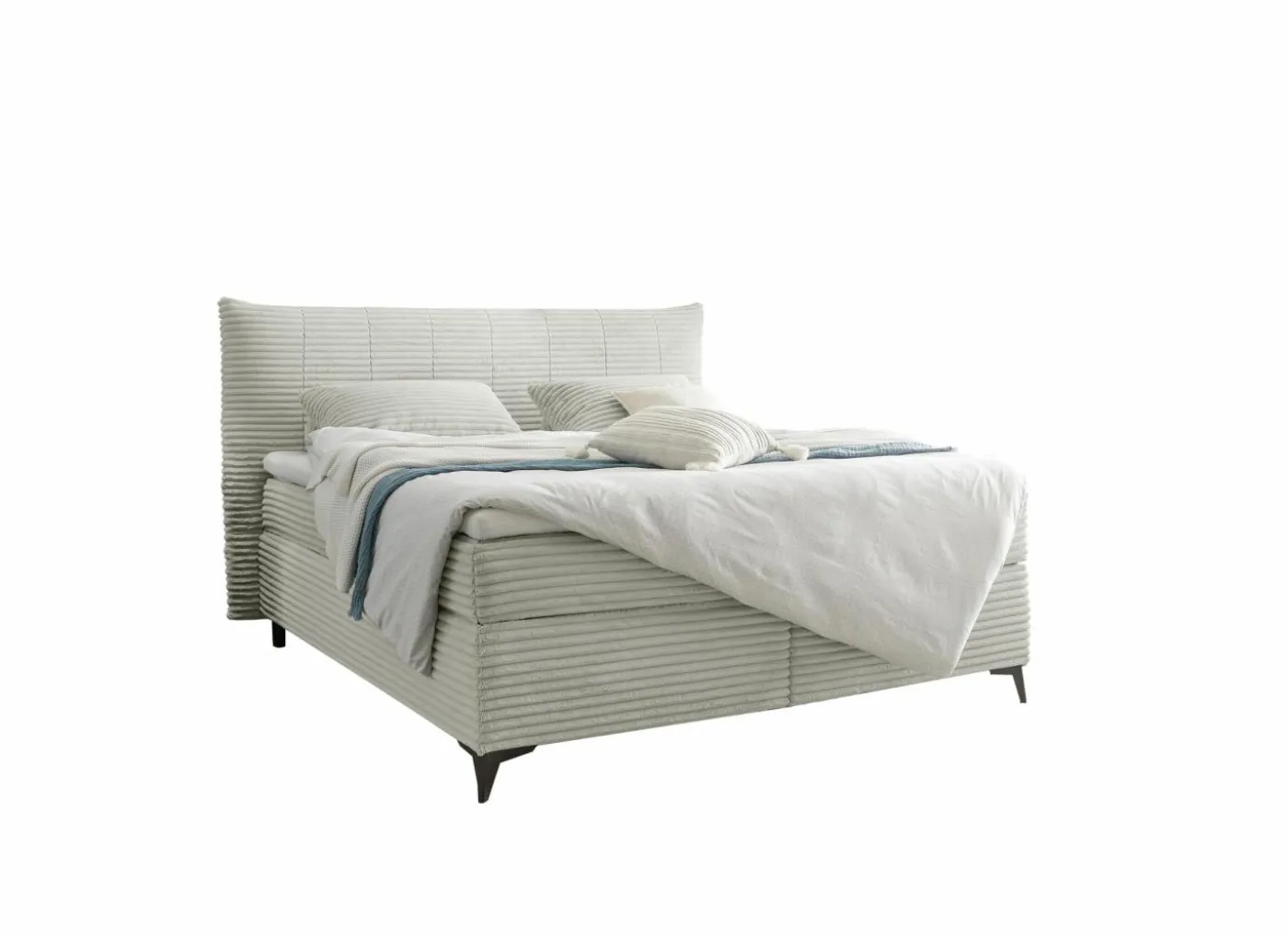 Boxspring Seattle 180x200cm - stof - zilver