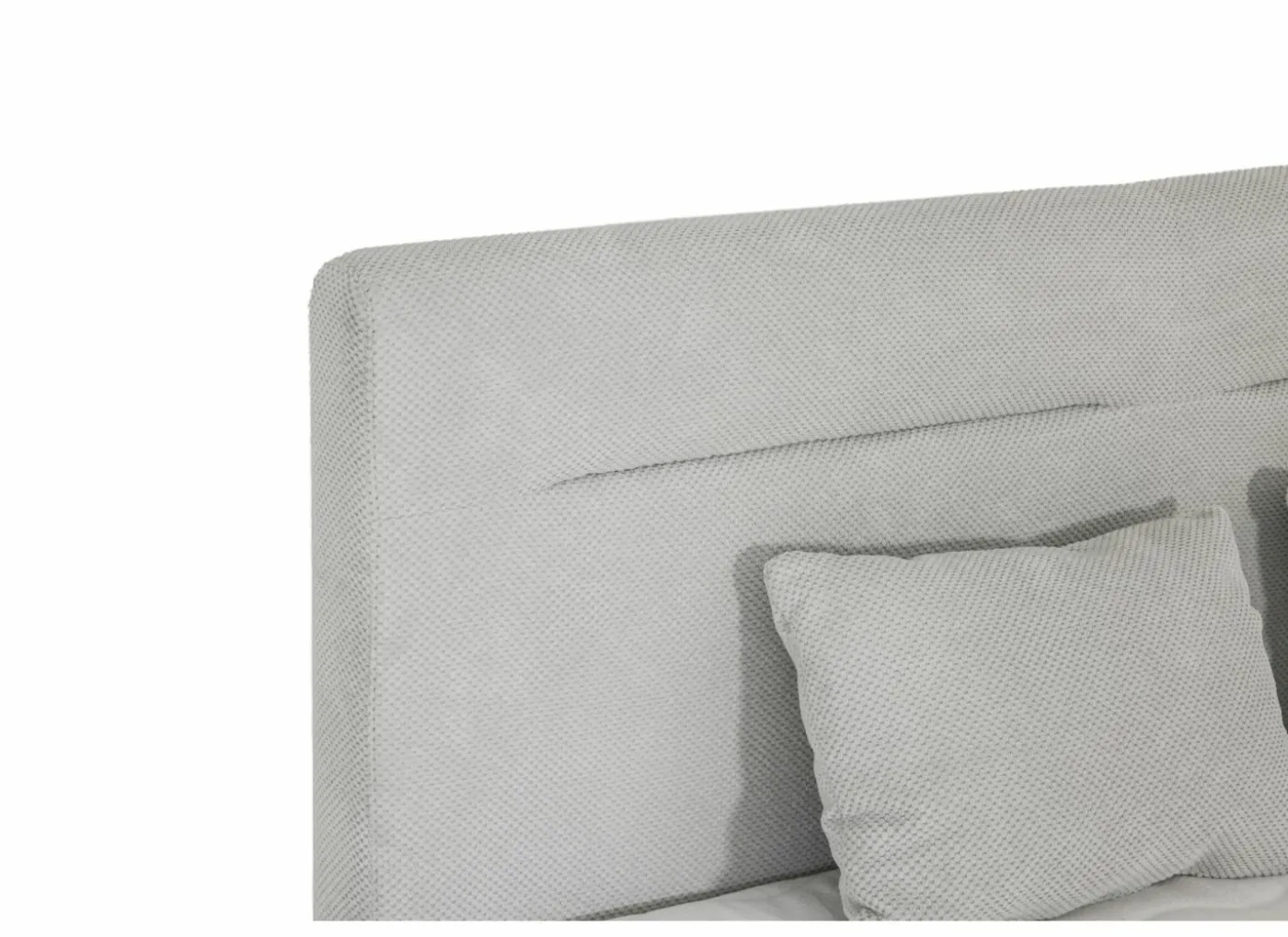 Boxspring Simone 180x200cm - stof - ecru met opbergruimte