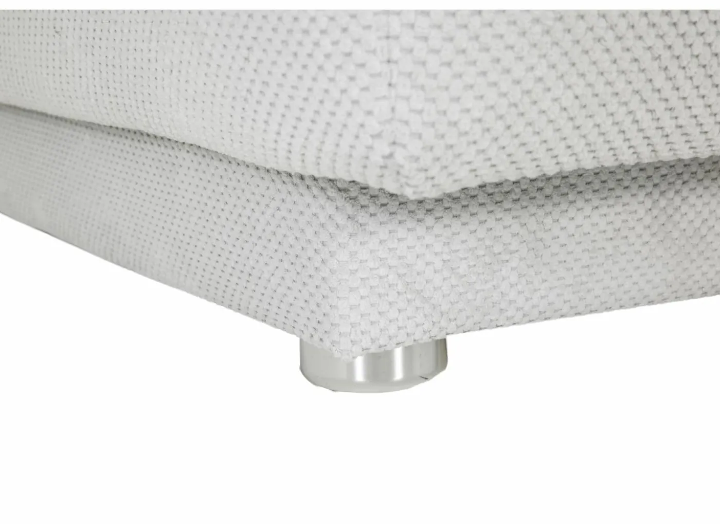 Boxspring Simone 180x200cm - stof - ecru met opbergruimte