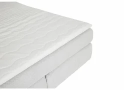 Boxspring Simone 180x200cm - stof - ecru met opbergruimte