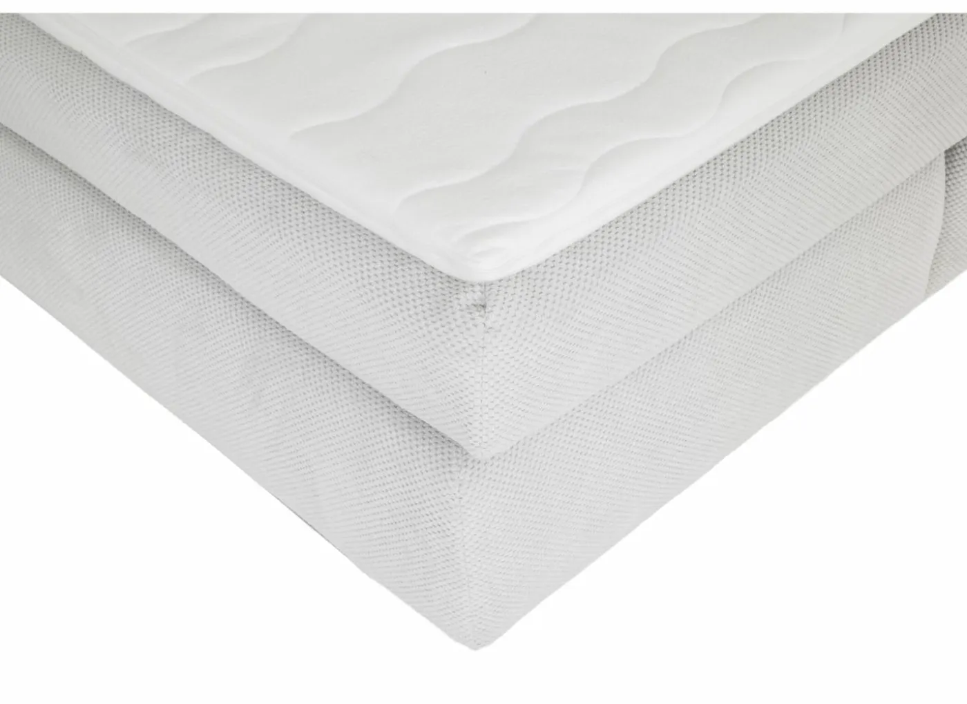 Boxspring Simone 160x200cm - stof - ecru met opbergruimte