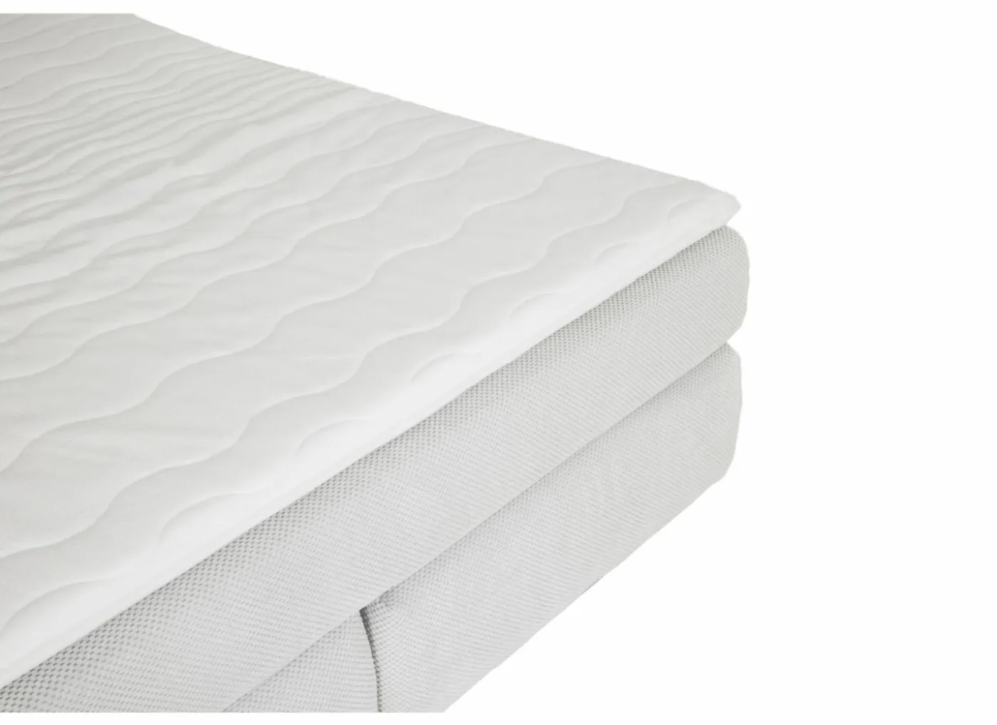 Boxspring Simone 160x200cm - stof - ecru met opbergruimte