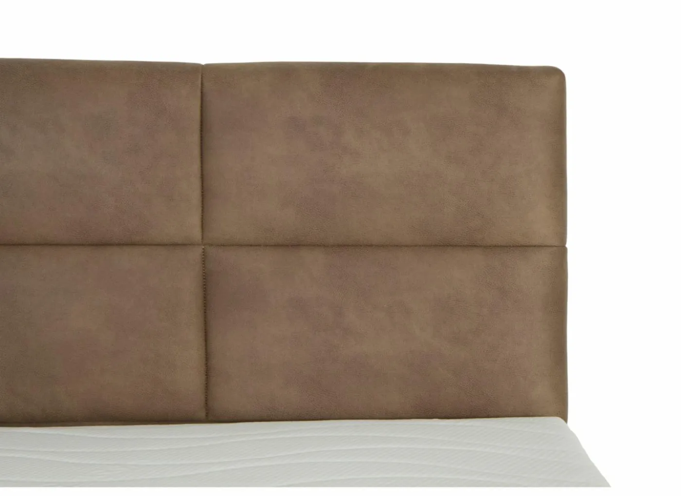 Boxspring Skagen 180x200cm - lederlook - cognac