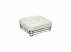 Broodmand Bistrot 26x26cm - ijzer - zwart & ecru