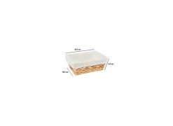 Broodmand 25,5x18,5cm - hyacint - beige