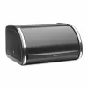 Broodtrommel met schuifdeksel 26,50x31,60x17,30cm - staal - matt black