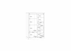 Buffetkast Kaszimiro 103cm - decor - waterford eik & zwart