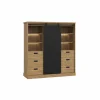 Buffetkast Kaszimiro 145cm - decor - waterford eik &  zwart