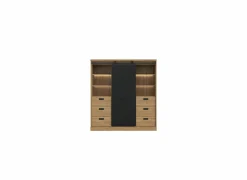 Buffetkast Kaszimiro 145cm - decor - waterford eik &  zwart
