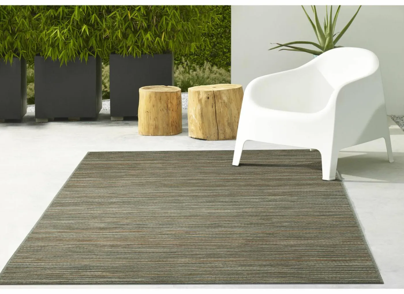 Buitentapijt Brandon 80x240cm - polypropyleen - donkerbruin