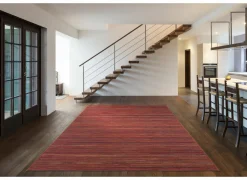 Buitentapijt Brandon 200x290cm - jute - rood & bruin