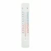 Buitenthermometer H45cm - staal - wit
