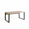 Bureau Capo 2 150x80x73cm - decor & melamine - kastanje & zwart