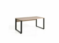Bureau Capo 2 150x80x73cm - decor & melamine - kastanje & zwart