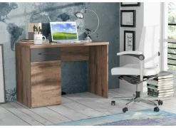 Bureau Jacky 110x53x77cm - decor - modder eik & zwarte eik