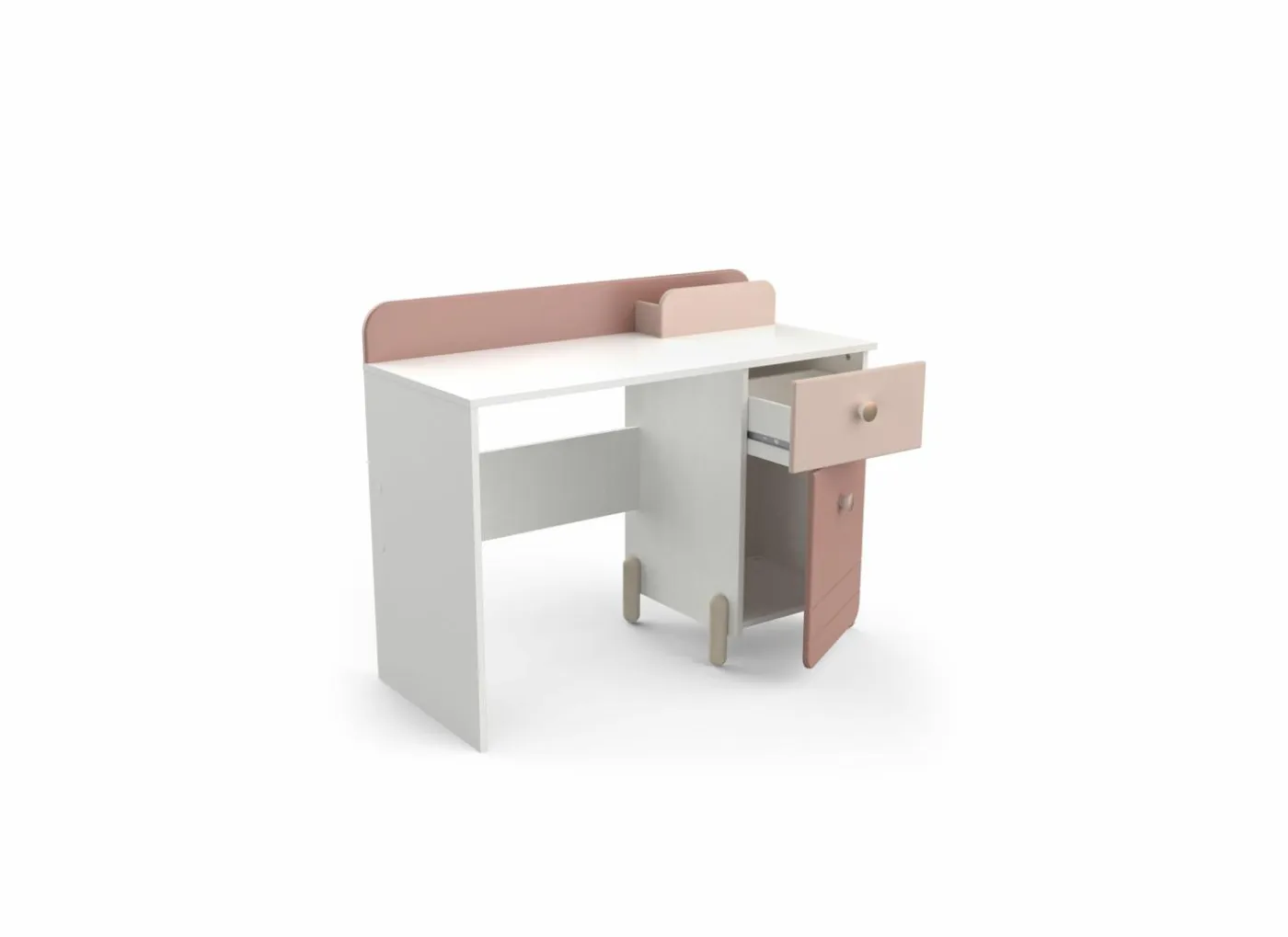 Bureau Jade 104x44cm - decor - mat roze & mat wit