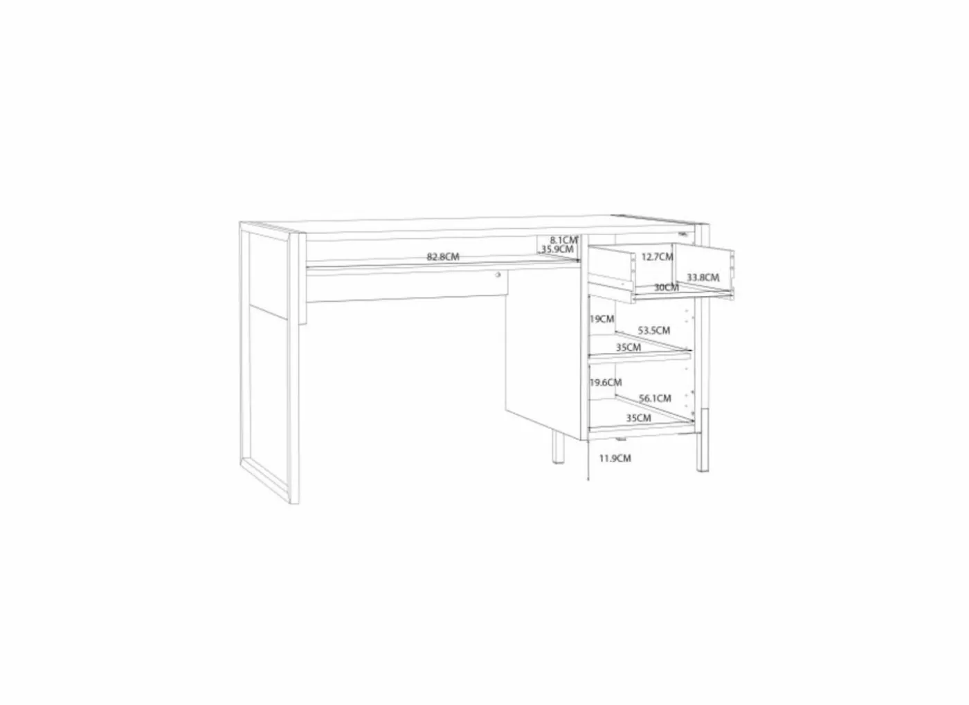 Bureau Oriental Tree 129,4cm - decor - bartex eik