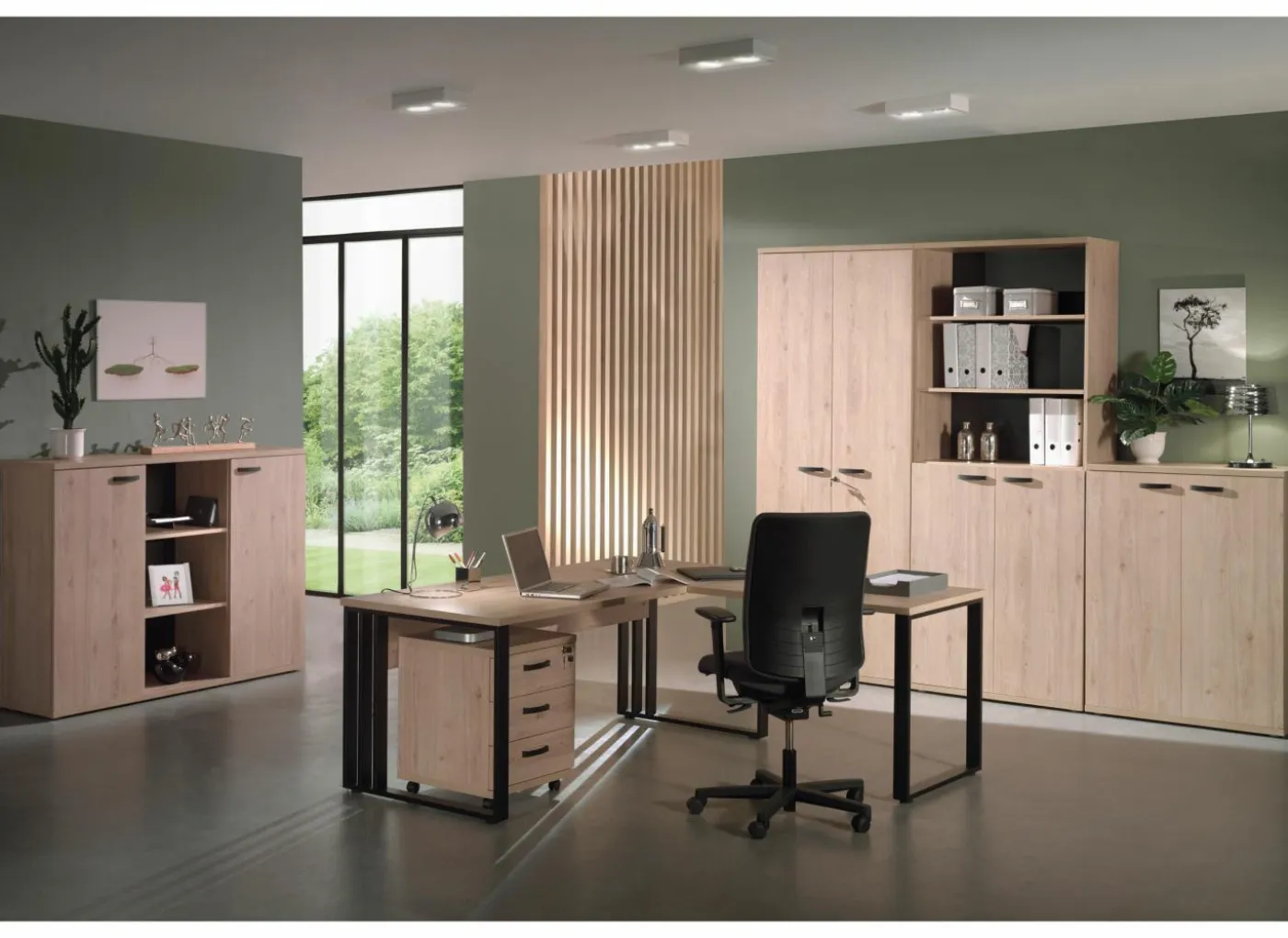 Bureau Rio 140x80x73cm - melamine - lente eik