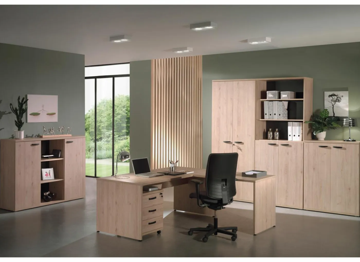 Bureau Rio 180x80x73cm - melamine - lente eik