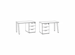 Bureau 120,2x63,5/66x73cm - decor & melamine - vintage