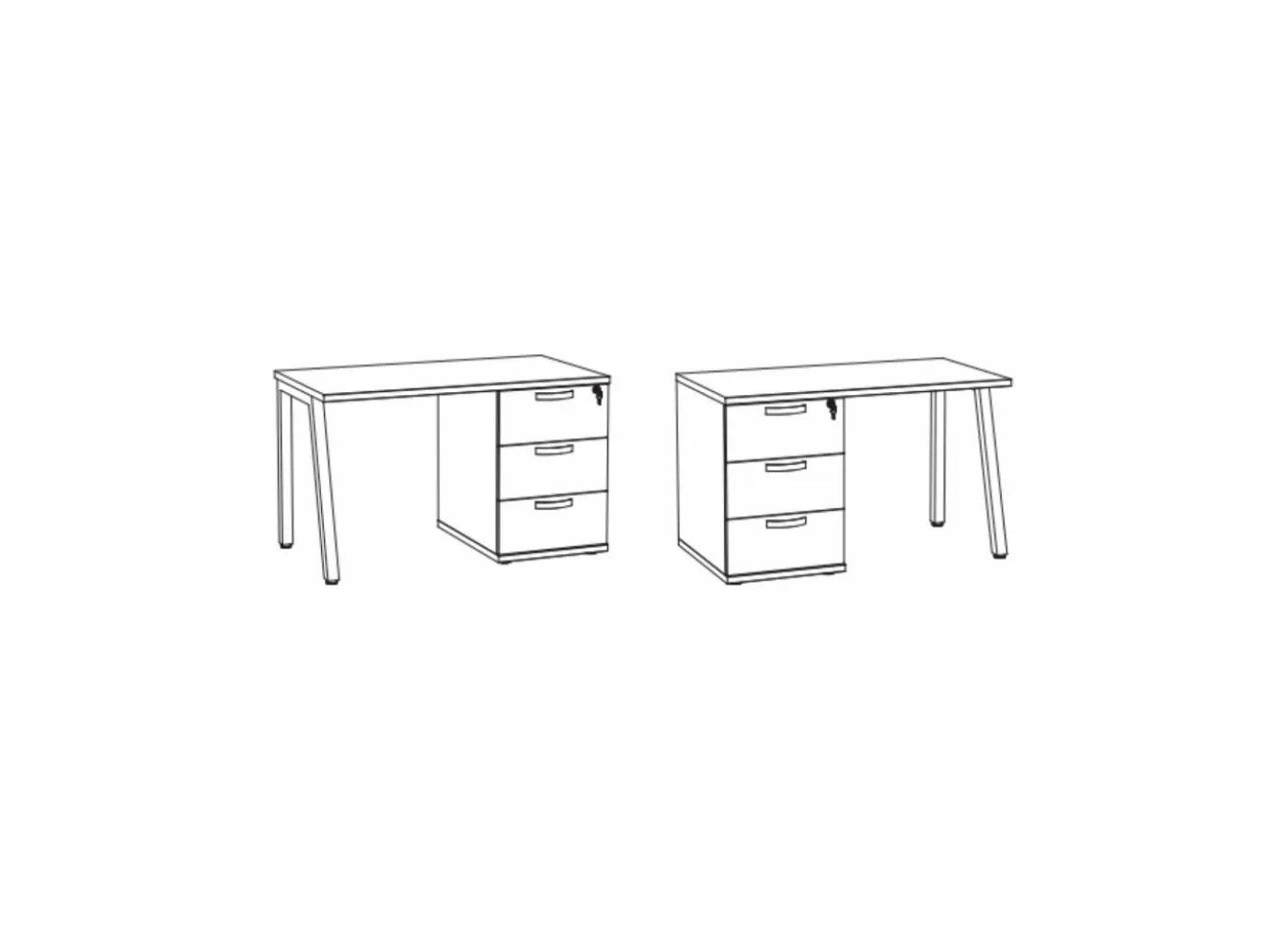 Bureau 120,2x63,5/66x73cm - decor & melamine - vintage