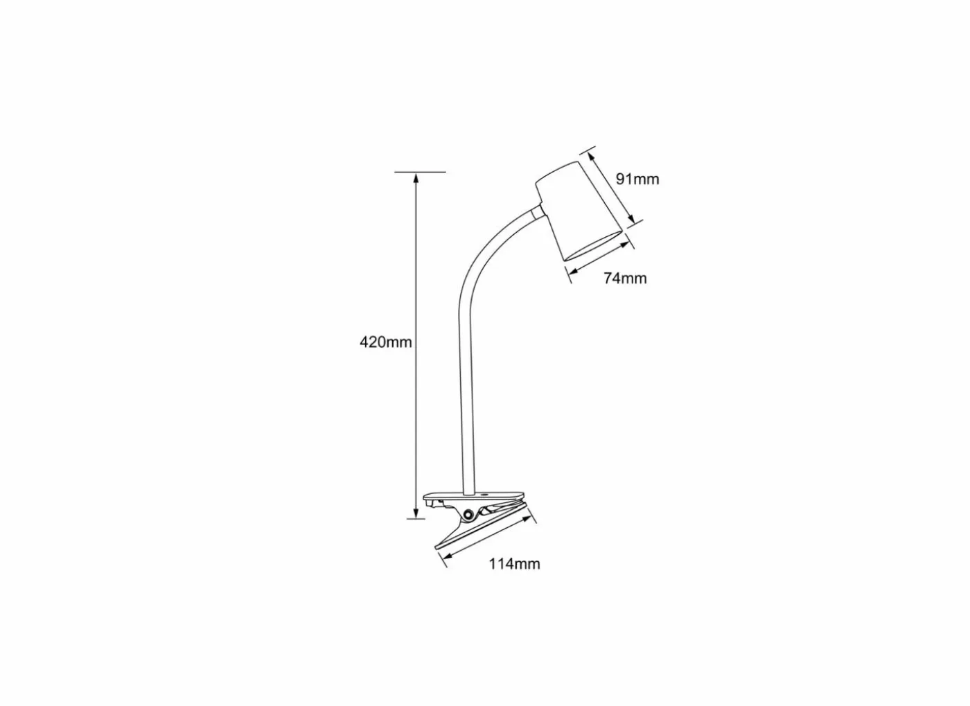 Bureaulamp Adda warm wit LED