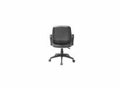 Bureaustoel Blitz 58x55x96,5cm - lederlook & stof - zwart
