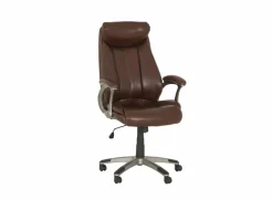 Bureaustoel Captain 66x66x124cm - lederlook - bruin