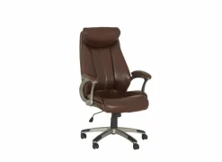 Bureaustoel Captain 66x66x124cm - lederlook - bruin
