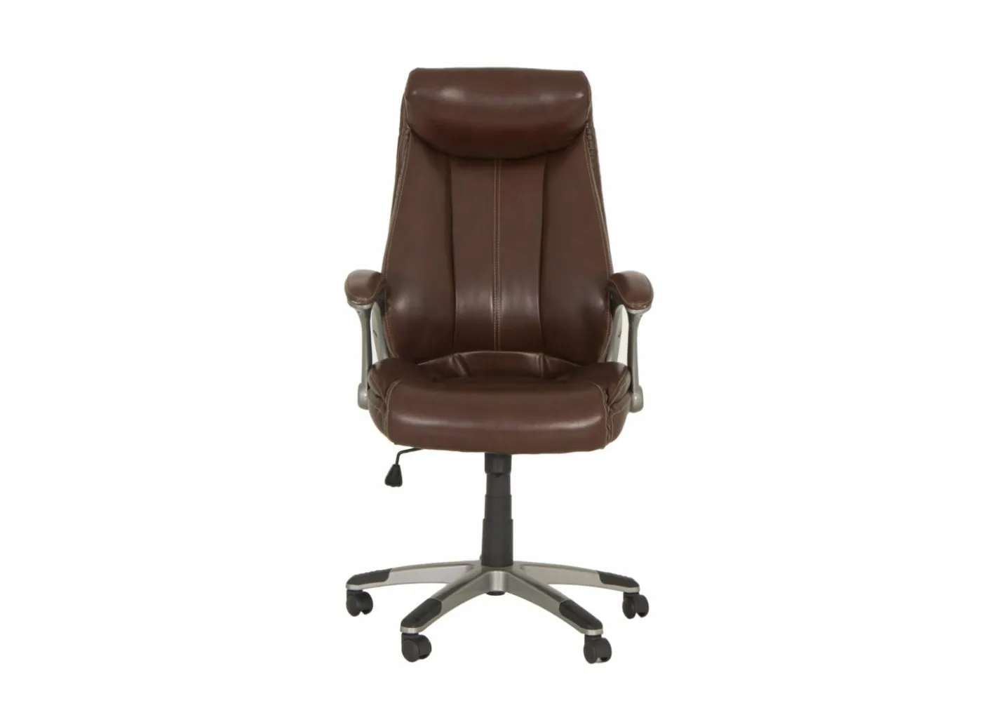 Bureaustoel Captain 66x66x124cm - lederlook - bruin