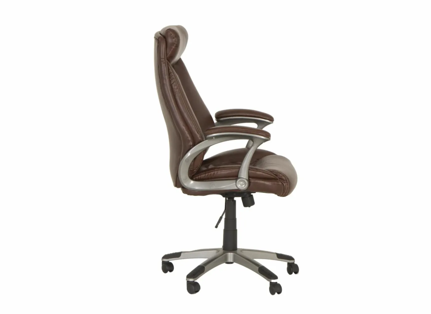 Bureaustoel Captain 66x66x124cm - lederlook - bruin