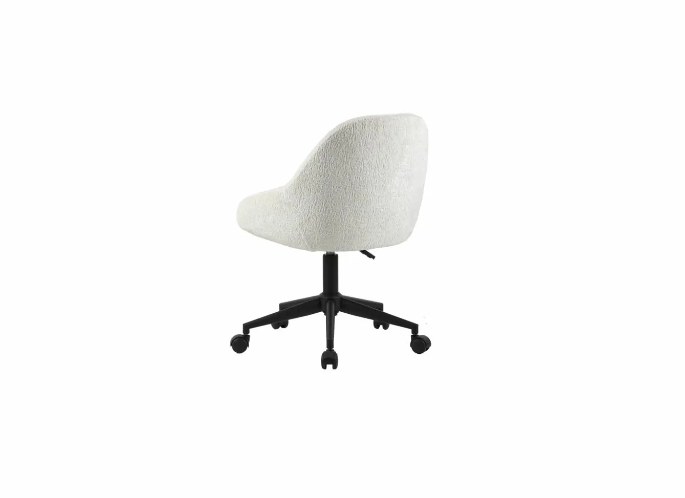 Bureaustoel Clover 56,5x61x87cm - stof - wit teddy